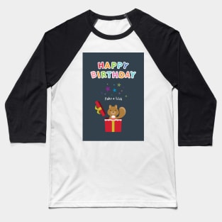 Birthday Squirrel Make a Wish Baseball T-Shirt